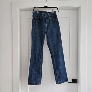 Vintage Levi's Orange Tab Dark Wash Denim Women's Straight Leg Jeans Size 28